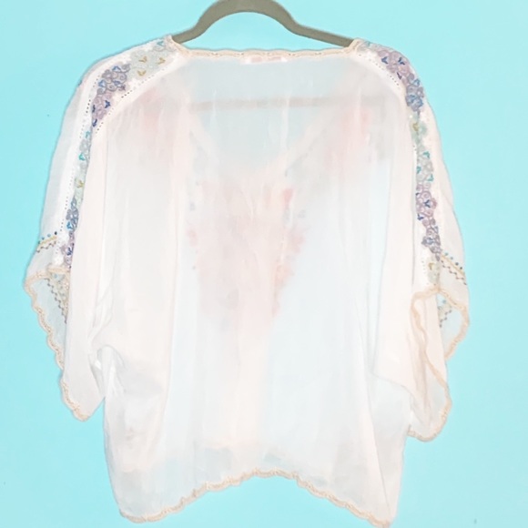 Johnny Was box embroidered oversized shirt S - Picture 4 of 4